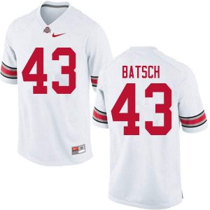 Men's Ohio State Buckeyes #43 Ryan Batsch White Nike NCAA College Football Jersey Jogging NZR6844ZG